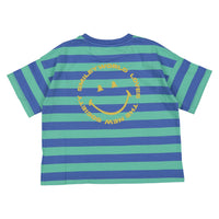 The New Society Stripes Cobalto Smiley T-Shirt