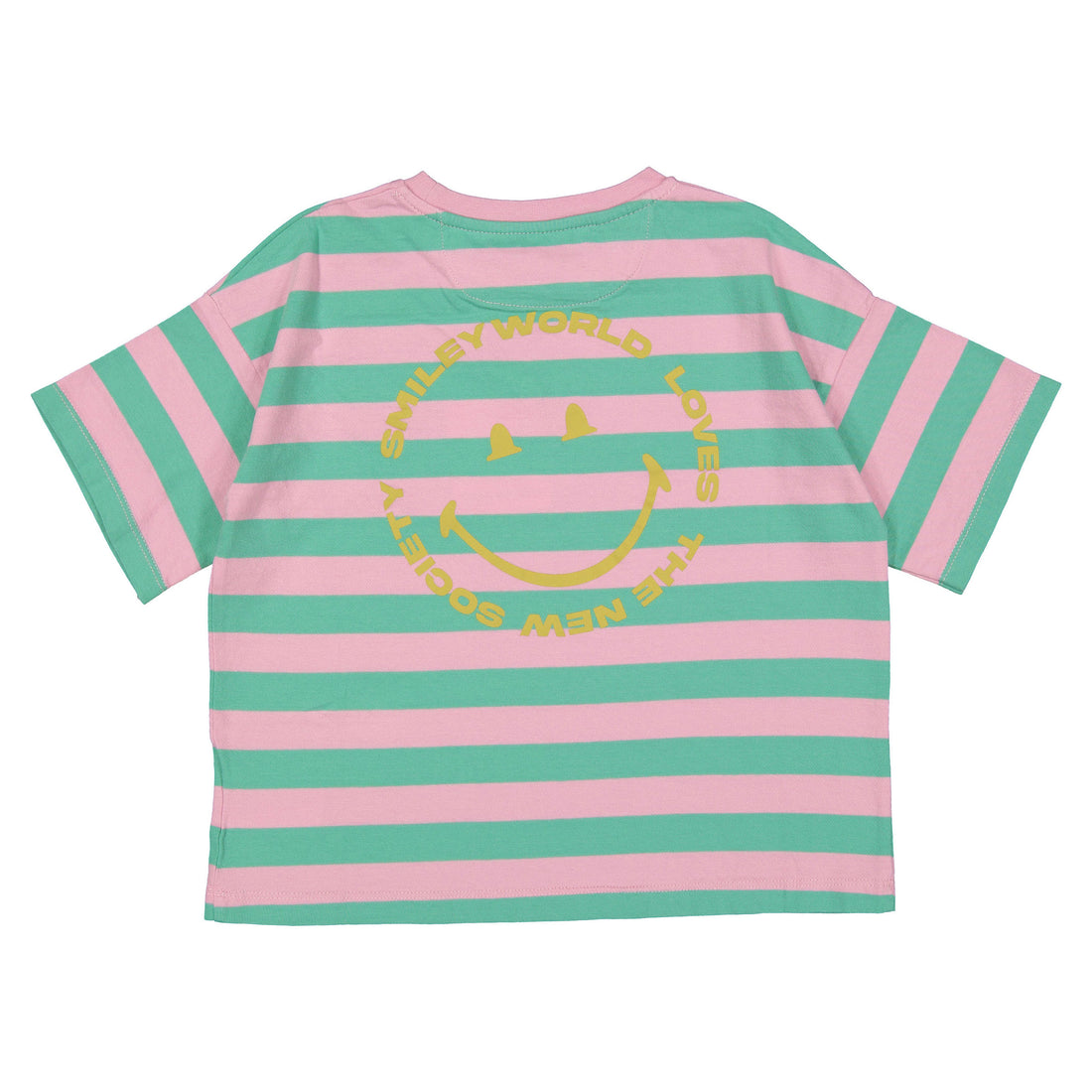 The New Society Hibiscus Stripes Smiley T-Shirt