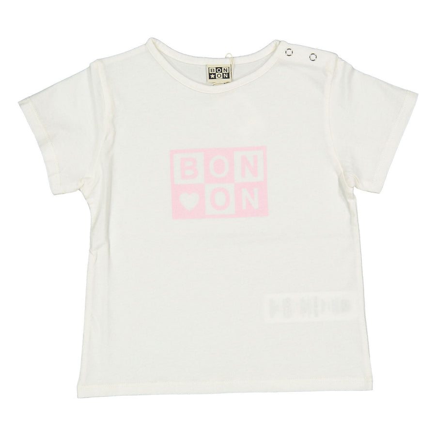 Bonton White Logo Baby Tee