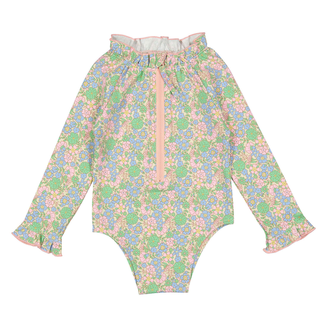 Bonton Pink Vintage Flower Rash Guard