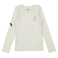 Ladida WKND Heathered Oatmeal Logo Tee