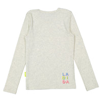 Ladida WKND Heathered Oatmeal Logo Tee