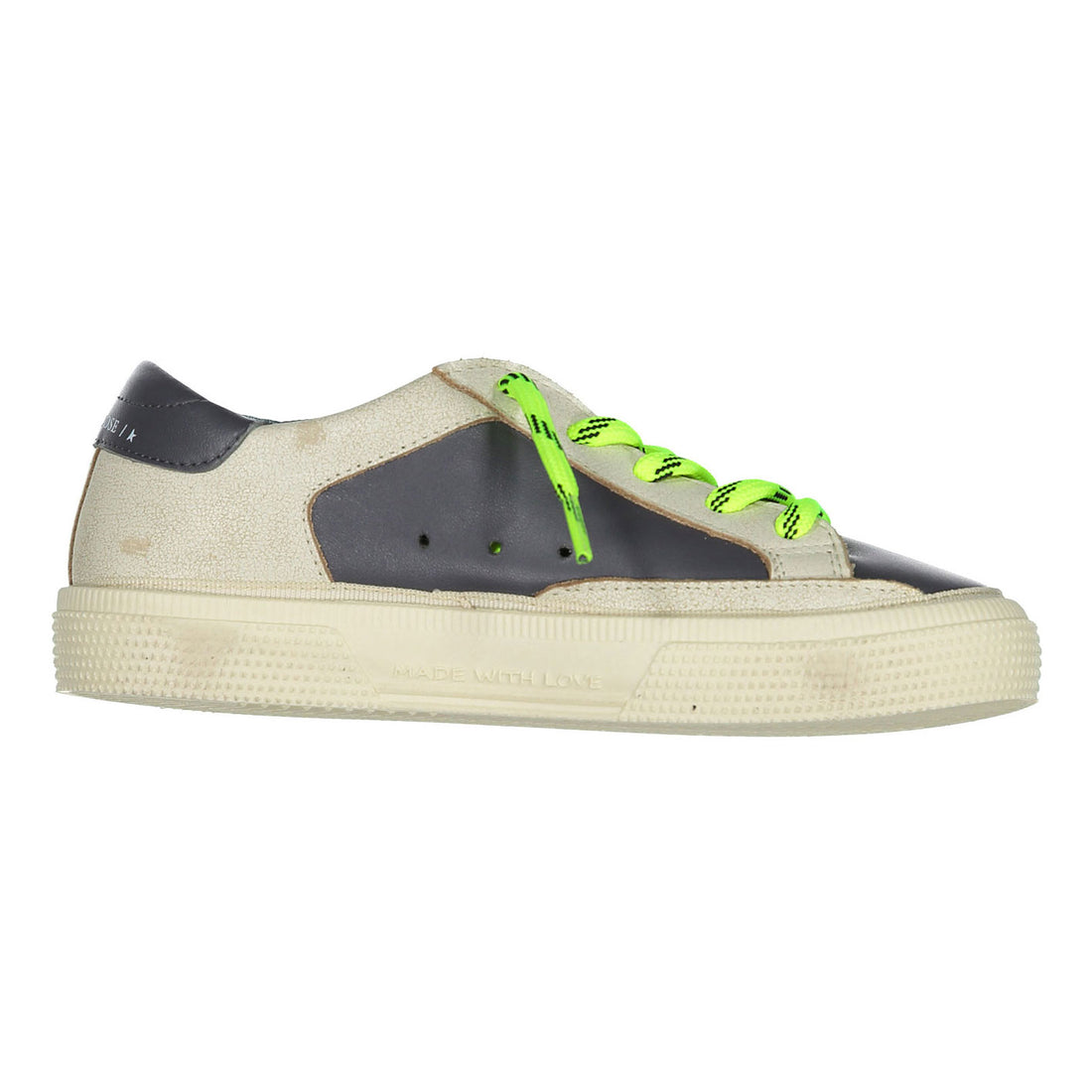 Golden Goose White/Dark Blue May Nappa Sneaker