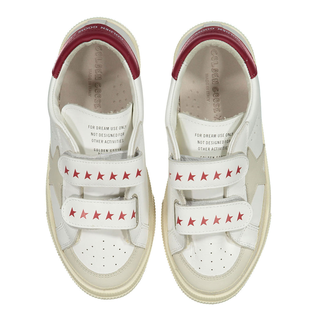 Golden Goose White/Red May School Sneaker