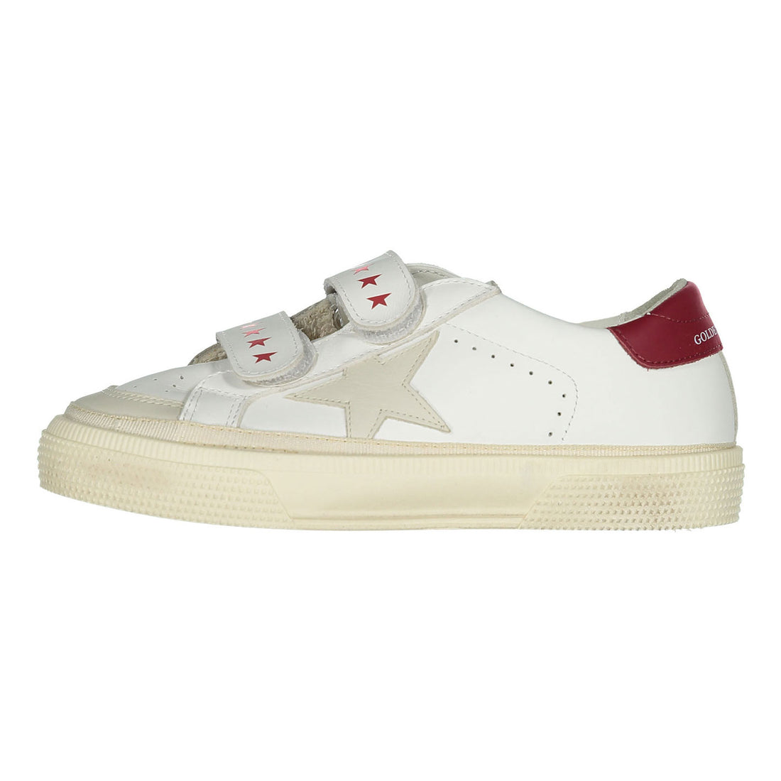 Golden Goose White/Red May School Sneaker