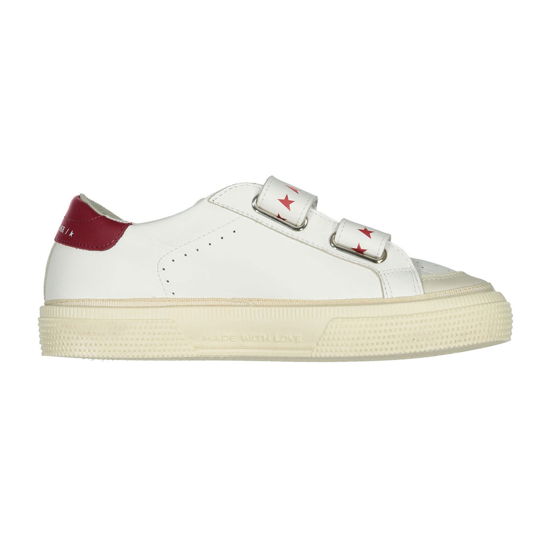 Golden Goose White/Red May School Sneaker