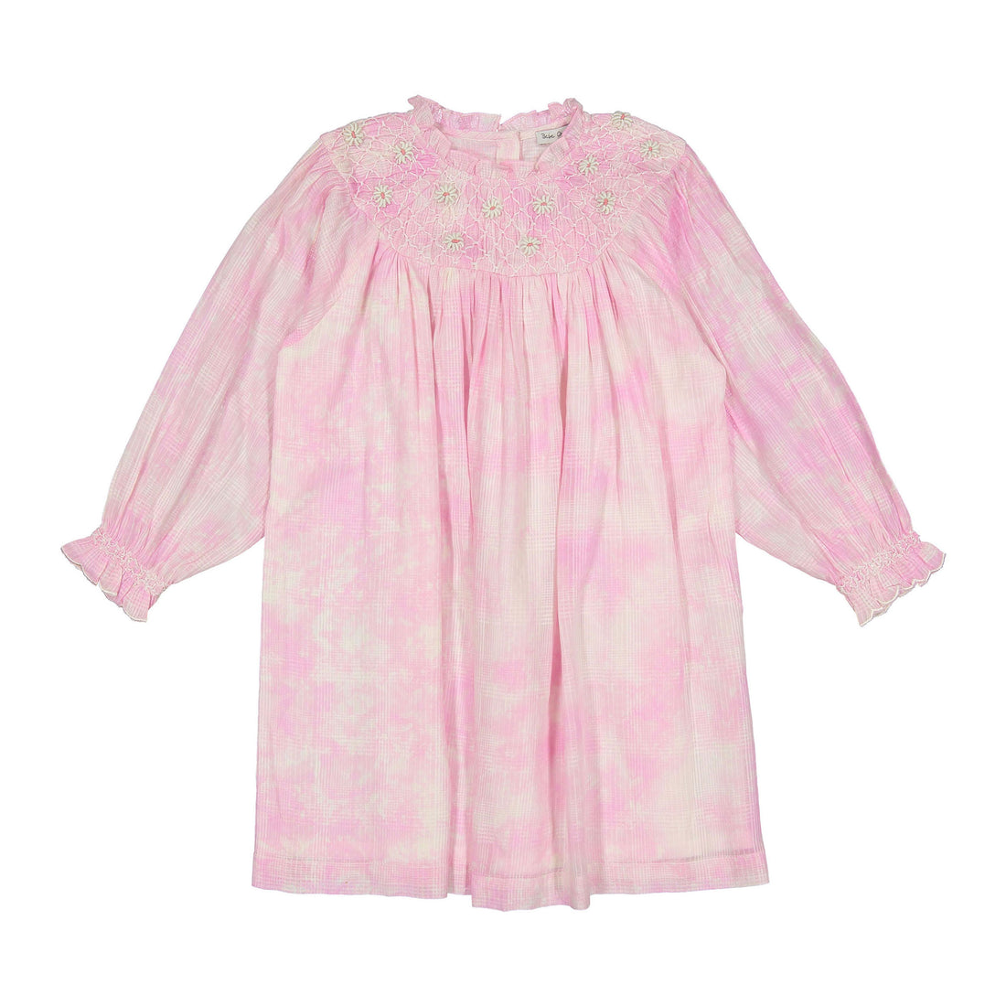 Bebe Organic Bubblegum Tie Dye Melody 3/4 Sleeves Dress