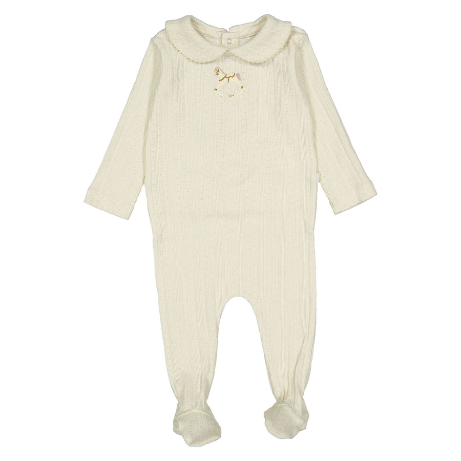 Bebe Organic Natural Pointelle Pink Bebe Overall