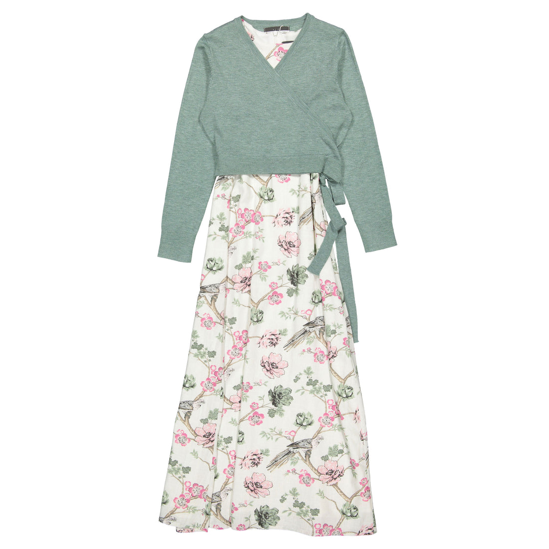 ROWE Teal/ Floral Print Wrap Set
