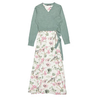 ROWE Teal/ Floral Print Wrap Set