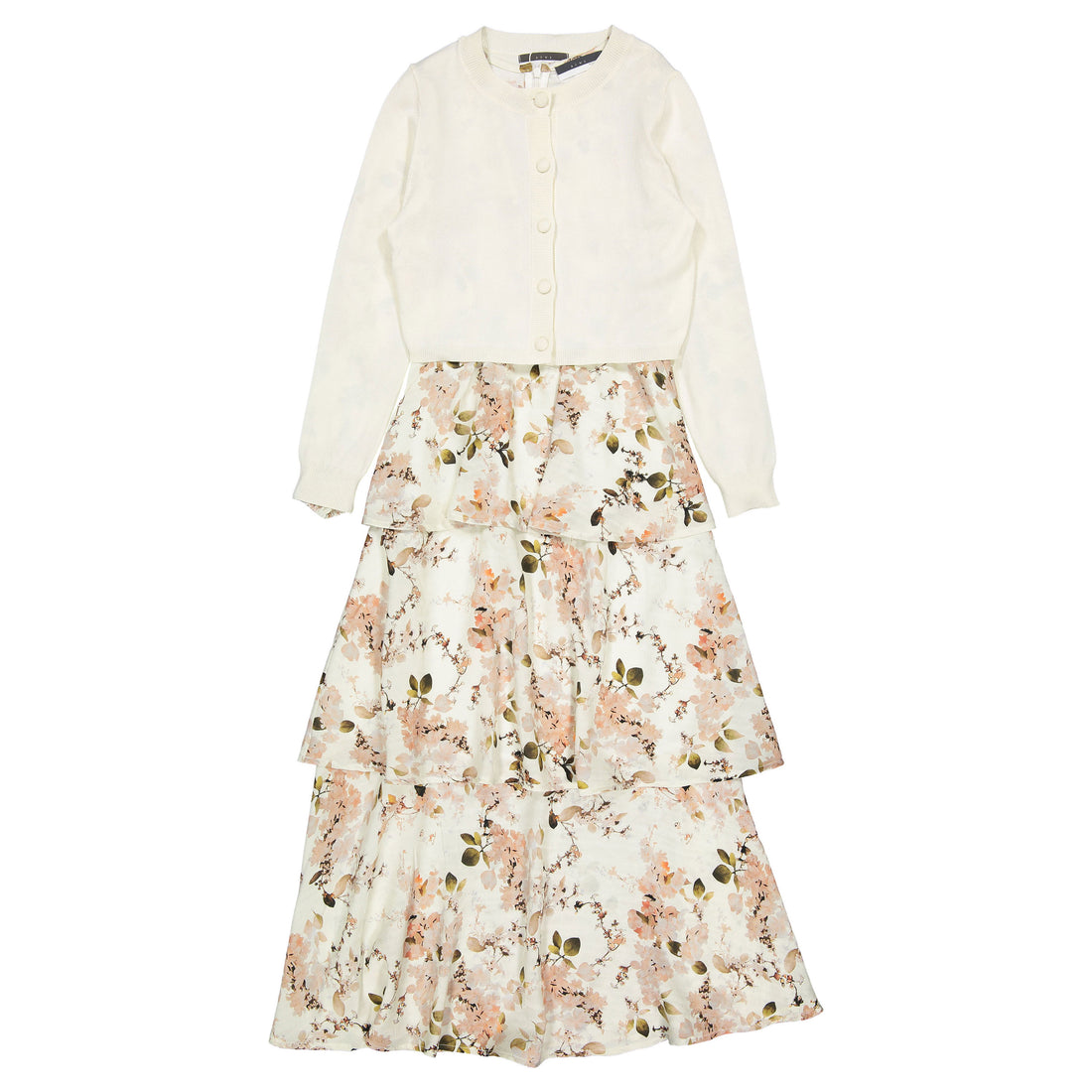 ROWE Mauve Floral Ruffle Set