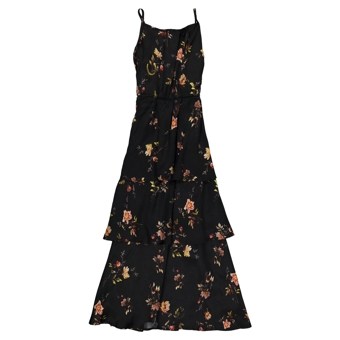 ROWE Black Floral Ruffle Set