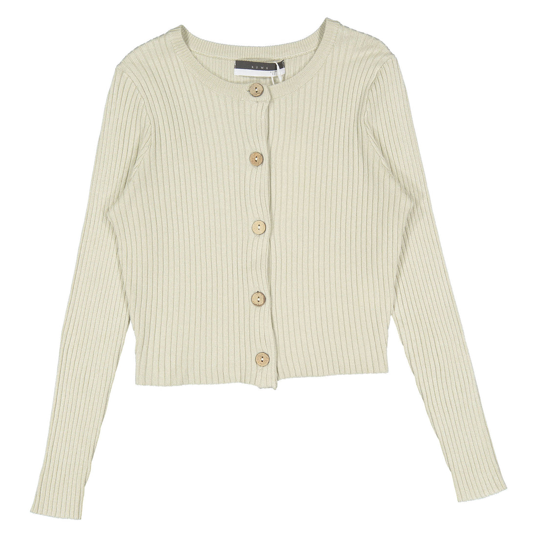 ROWE Beige Rib Knit Cardigan