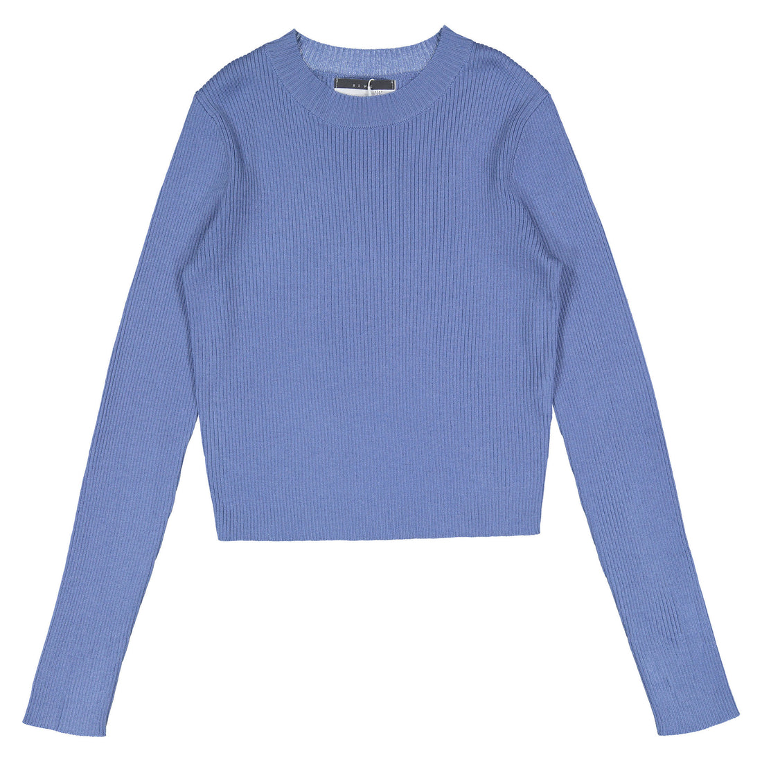 ROWE Blue Rib Knit Sweater