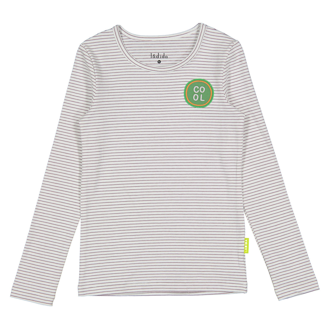Ladida WKND Mauve Thin Striped Patch Tee