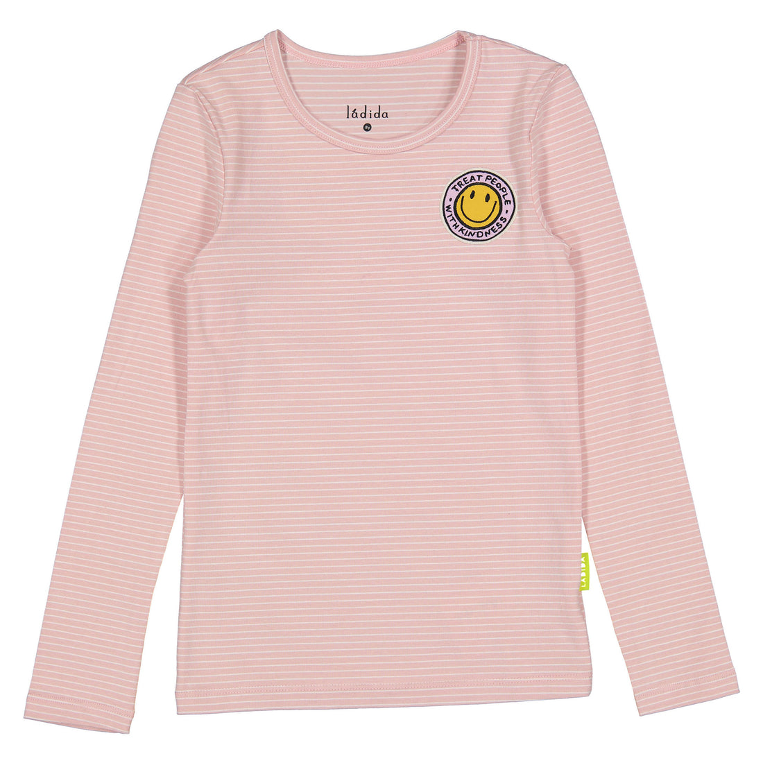 Ladida WKND Pink Thin Striped Patch Tee
