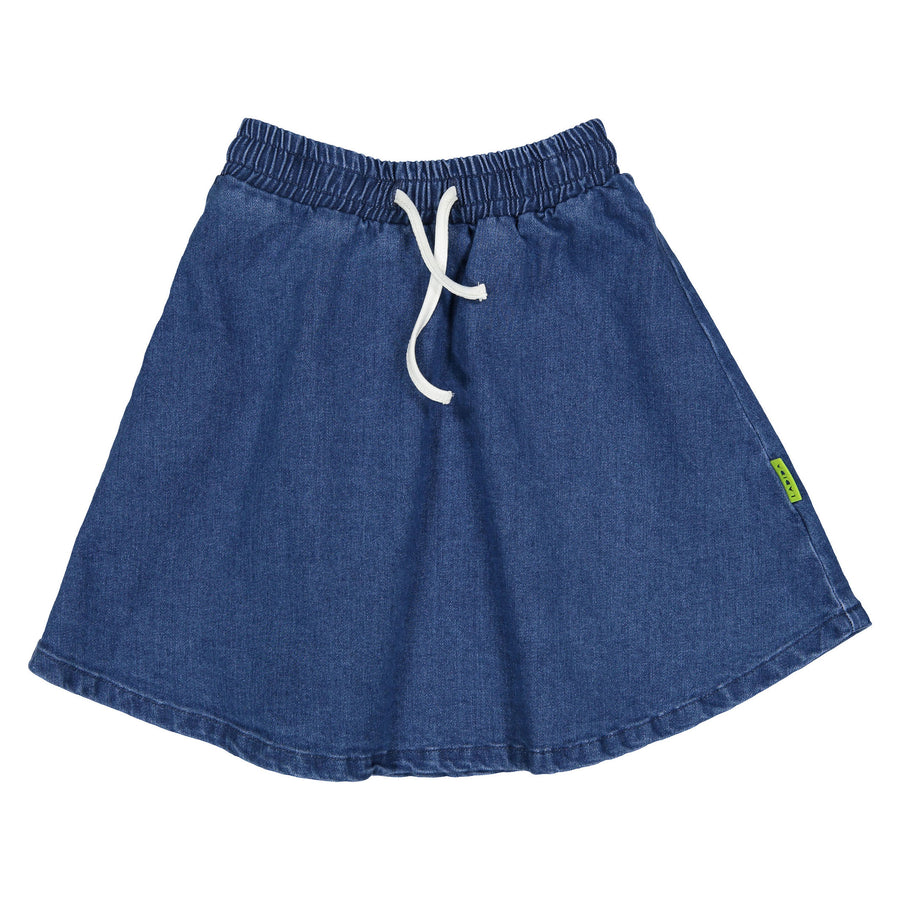 Ladida WKND Denim Drawstring Short Skirt