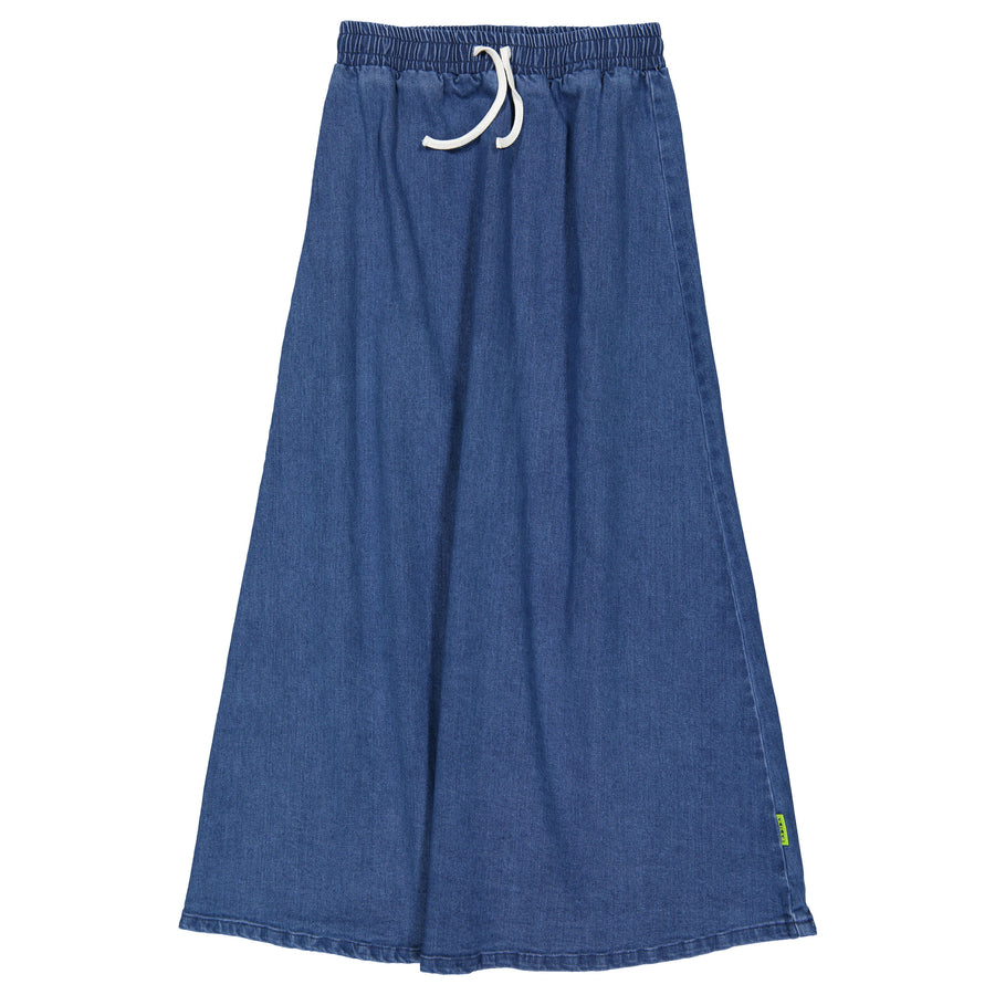 Ladida WKND Denim Drawstring Maxi Skirt