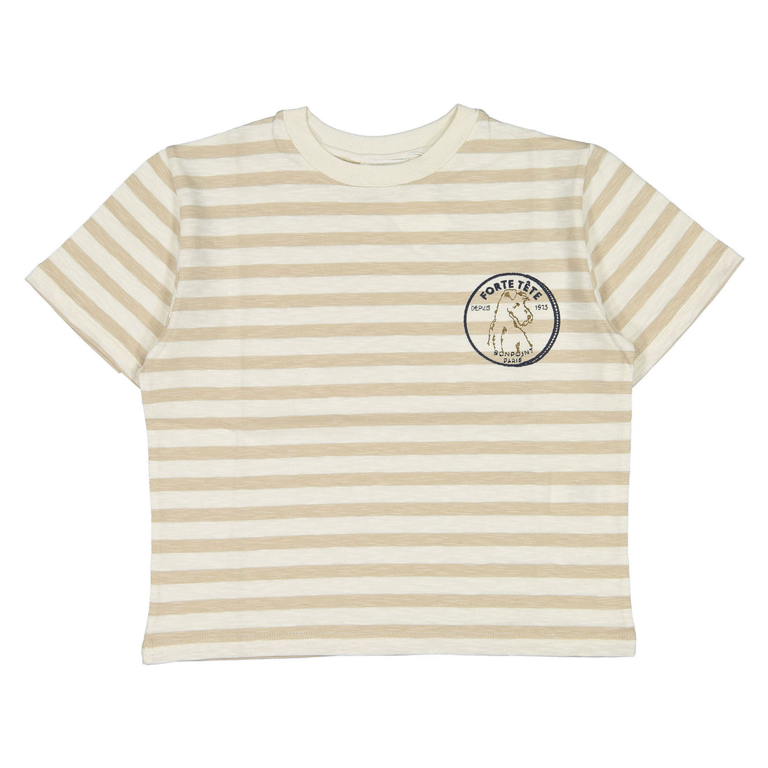 Bonpoint Beige Stripe Eidan T-Shirt