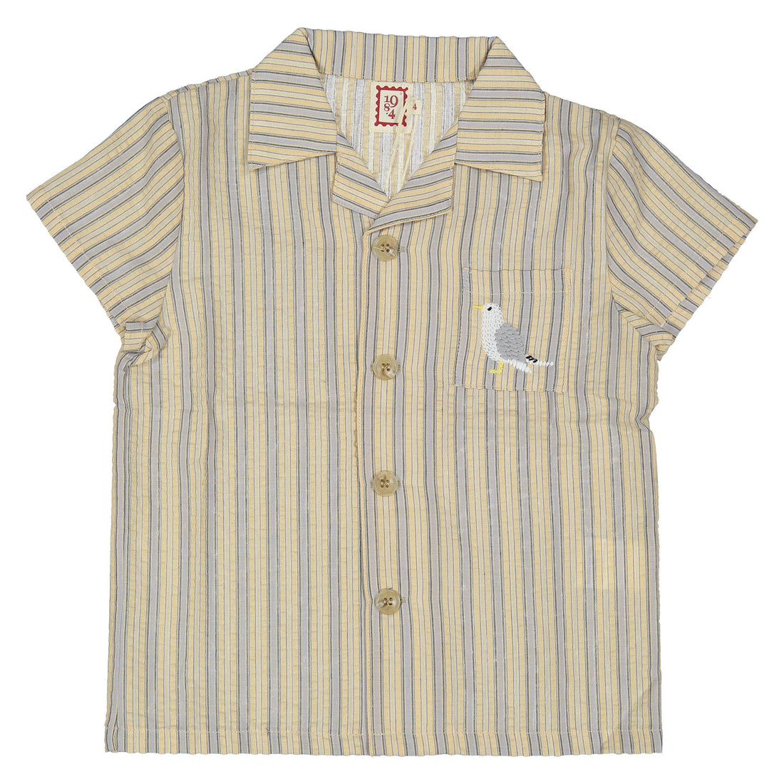 1984 Beige Pinstripe Grandpa Shirt