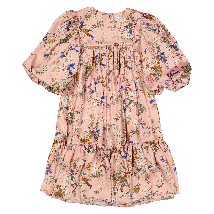 Christina Rohde Mauve Floral Flowy Dress
