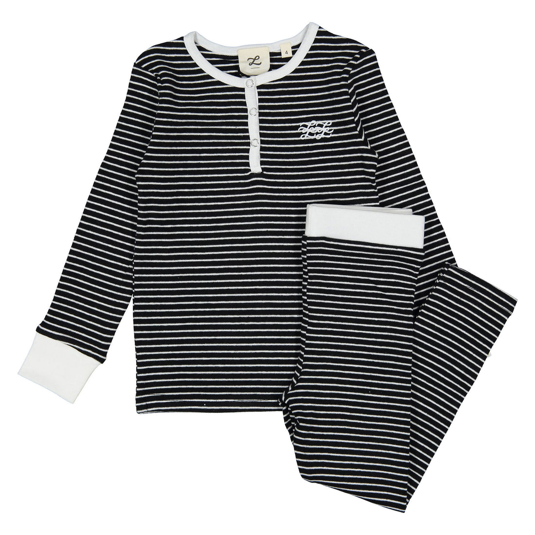 L by Ladida Black/White Stripes Pajamas