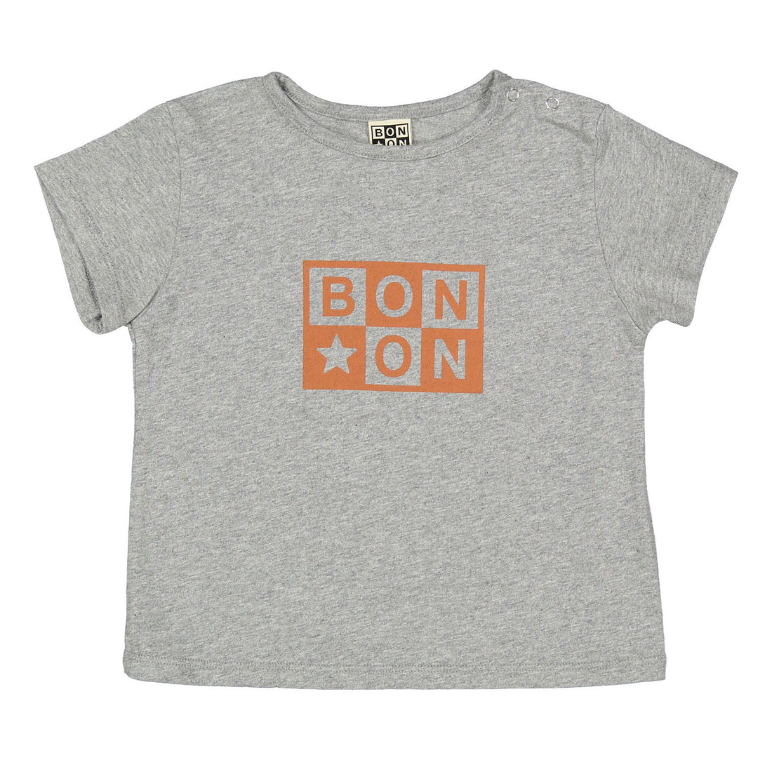 Bonton Heather Grey Logo Tuba Baby Tee