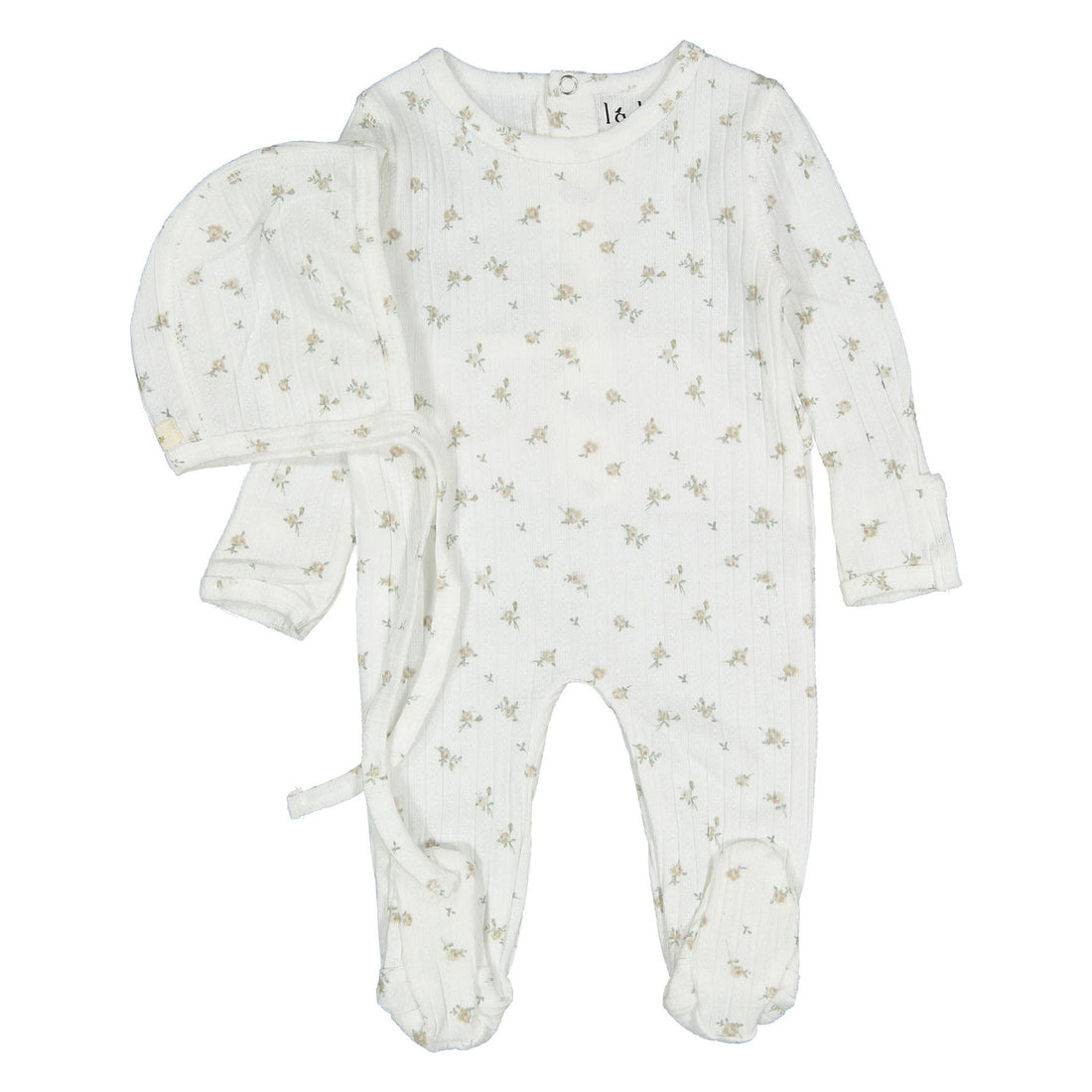 Ladida Layette Peach Rose Footie+ Bonnet