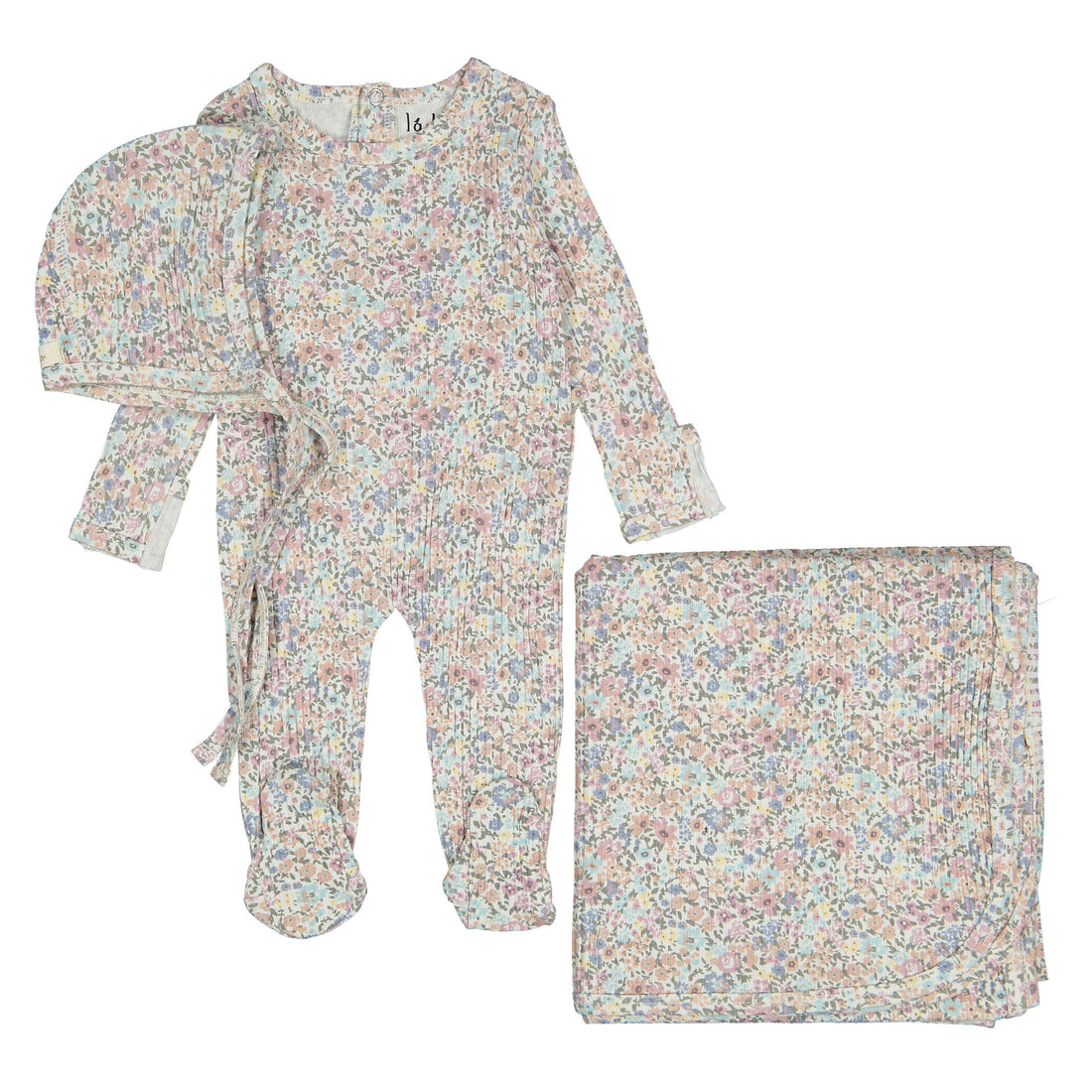 Ladida Layette Secret Garden Footie+ Bonnet+ Blanket