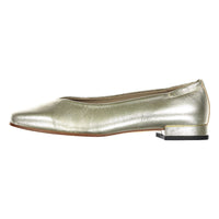 Ladida Shoes Gold Metalic Square Front Flats