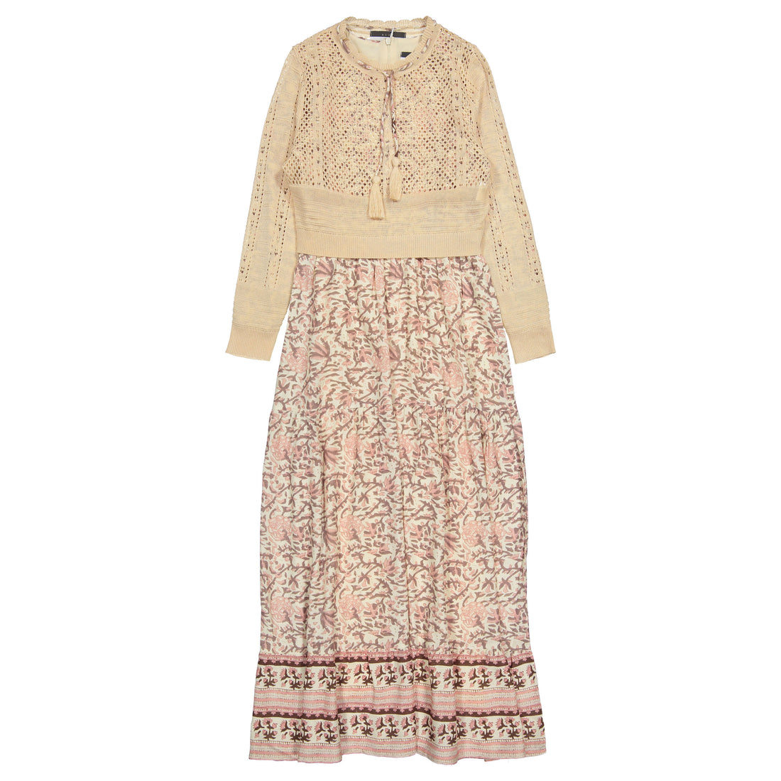 ROWE Apricot Floral Crochet Dress Set 22
