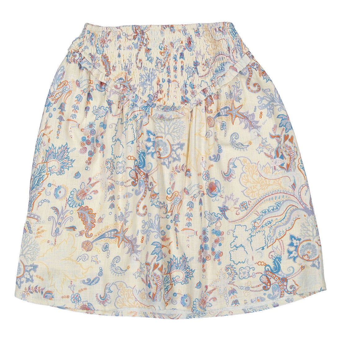 ROWE Beige Paisley Design Skirt