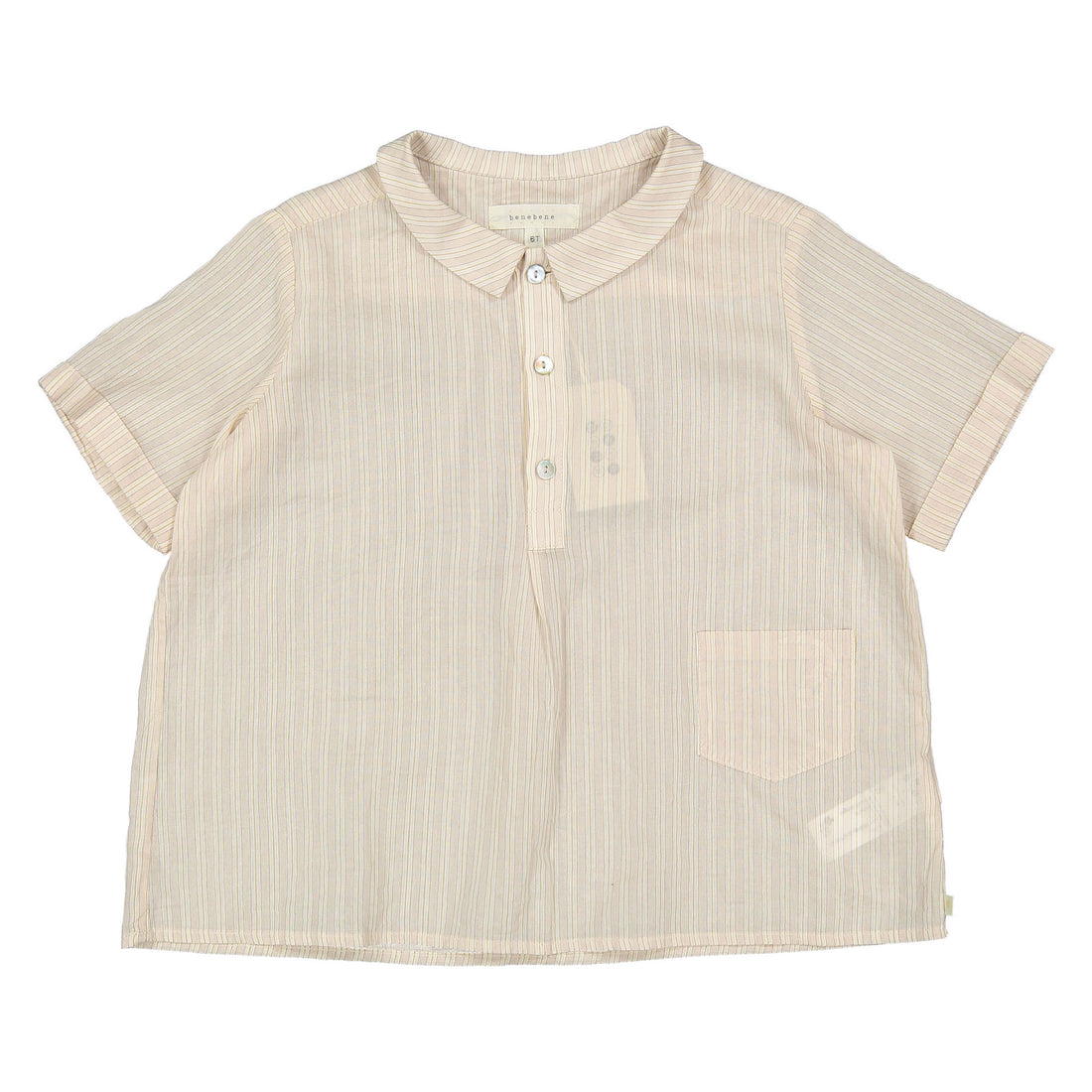 Bene Bene Pale Pink Ian Stripe Half Shirt