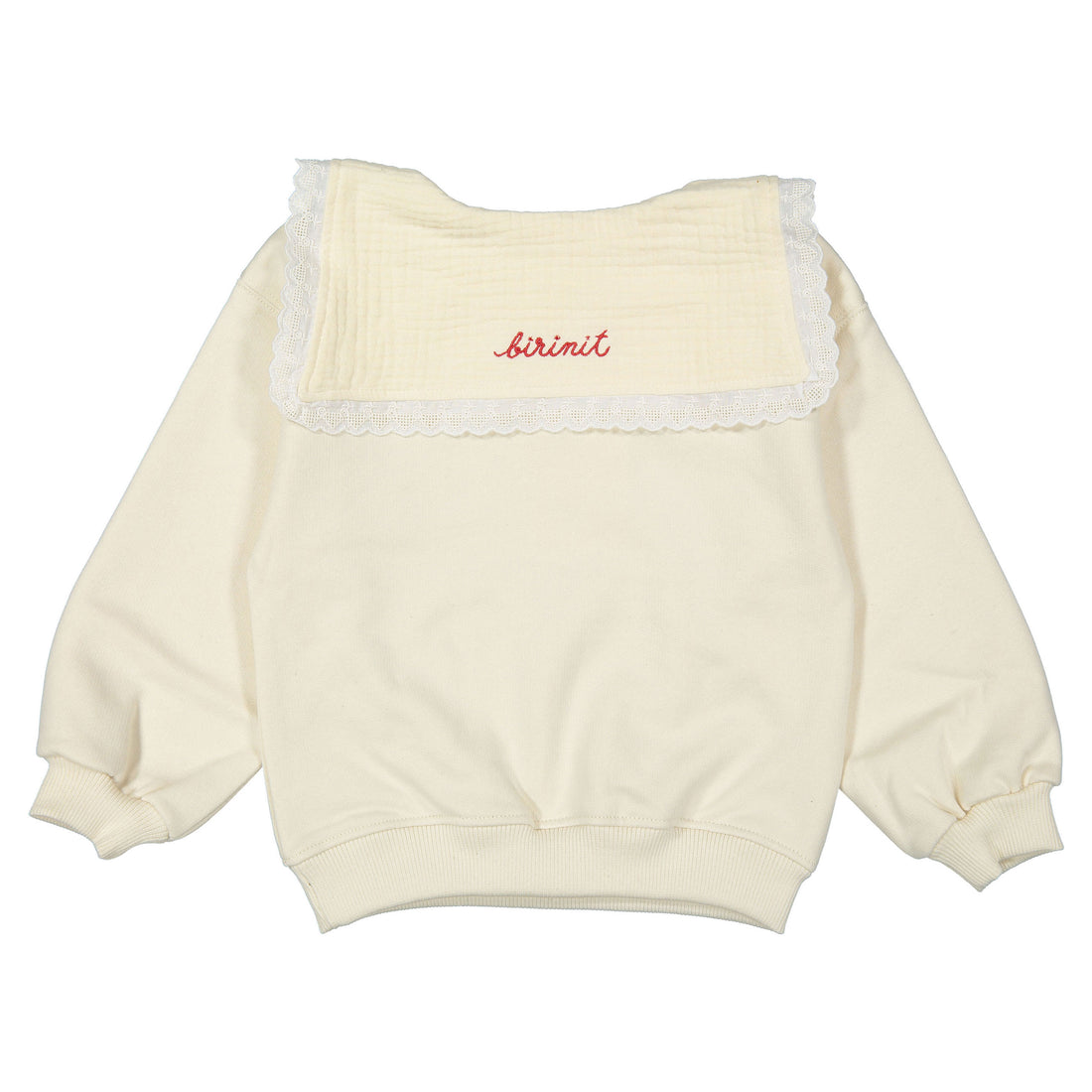 Birinit Ivory Embroidered Hoodie