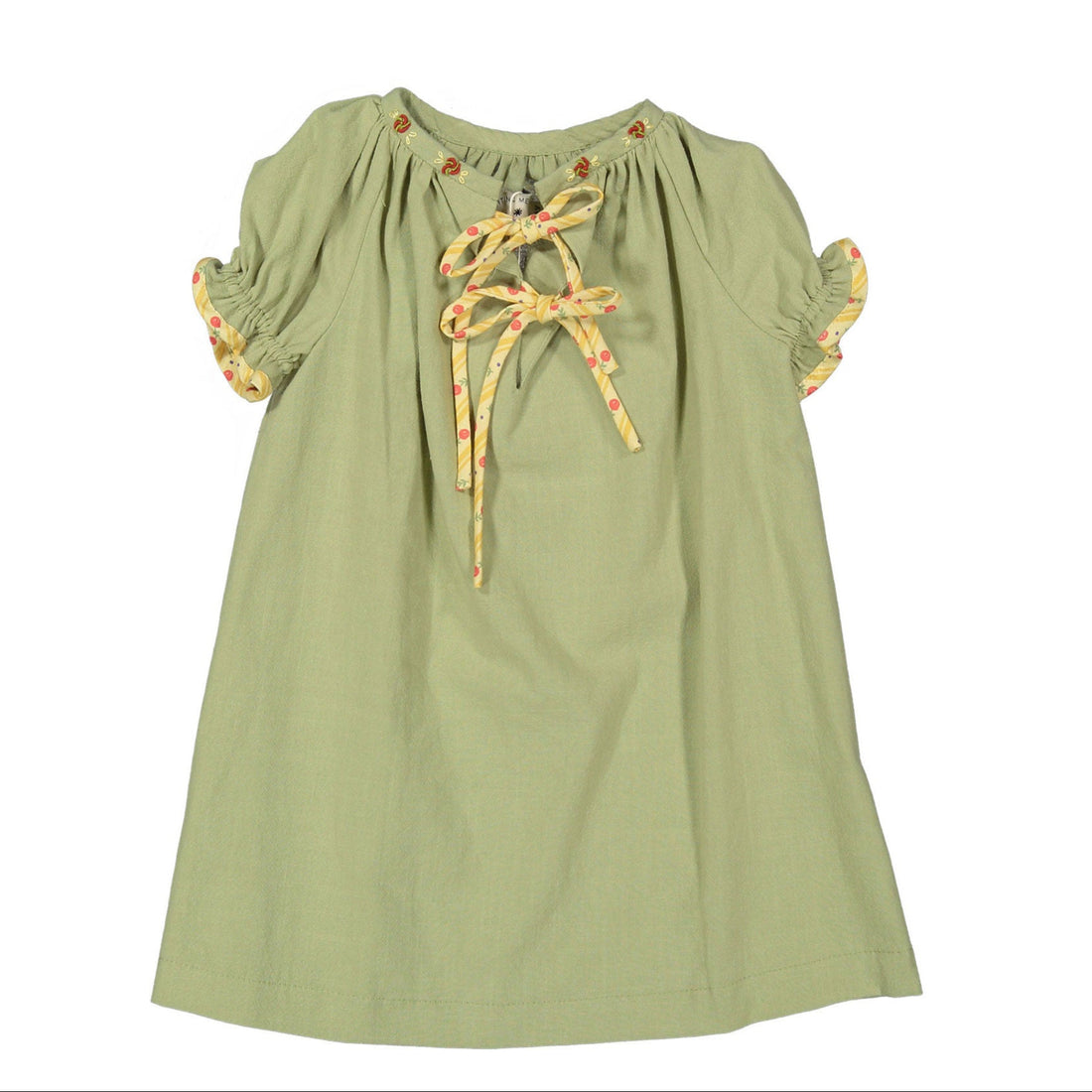 Birinit Vilela Embroidered Kaki Dress