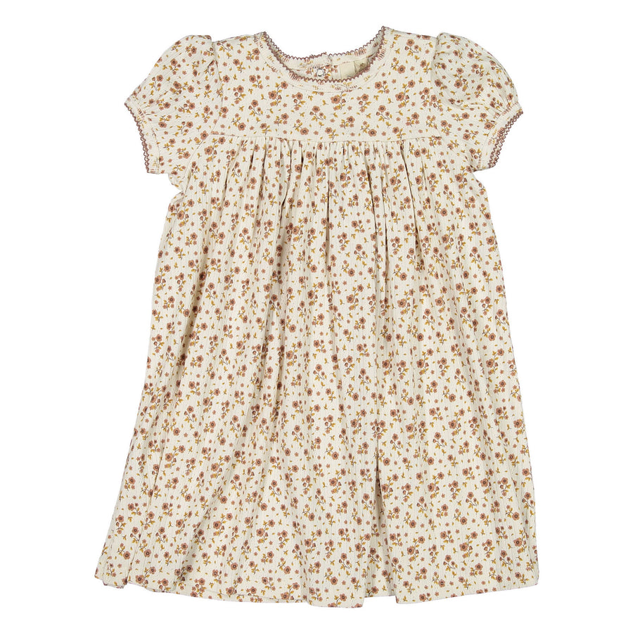 Little Cotton Clothes Bronte Floral Organic Pointelle Maya Dress
