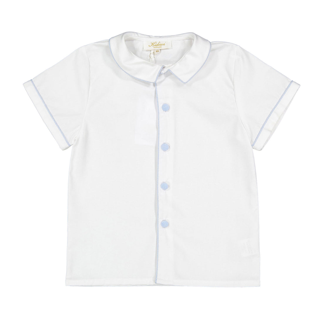 Kidiwi White Poplin Celest Chambray Lucien Shirt