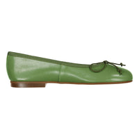 Papanatas Green Leather Ballet Flat