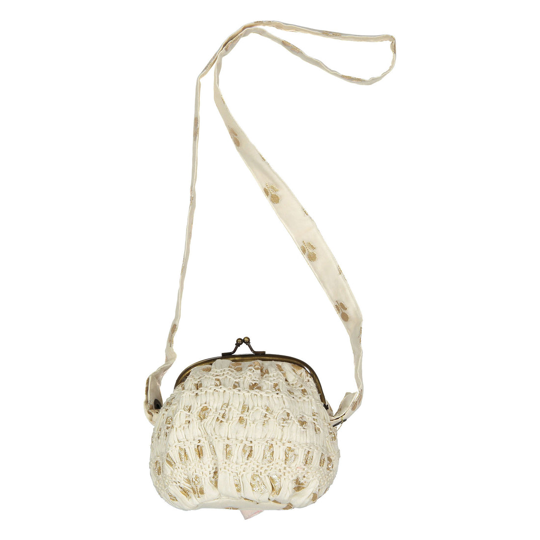 Bonjour Ecru Chanderi Wallet Bag