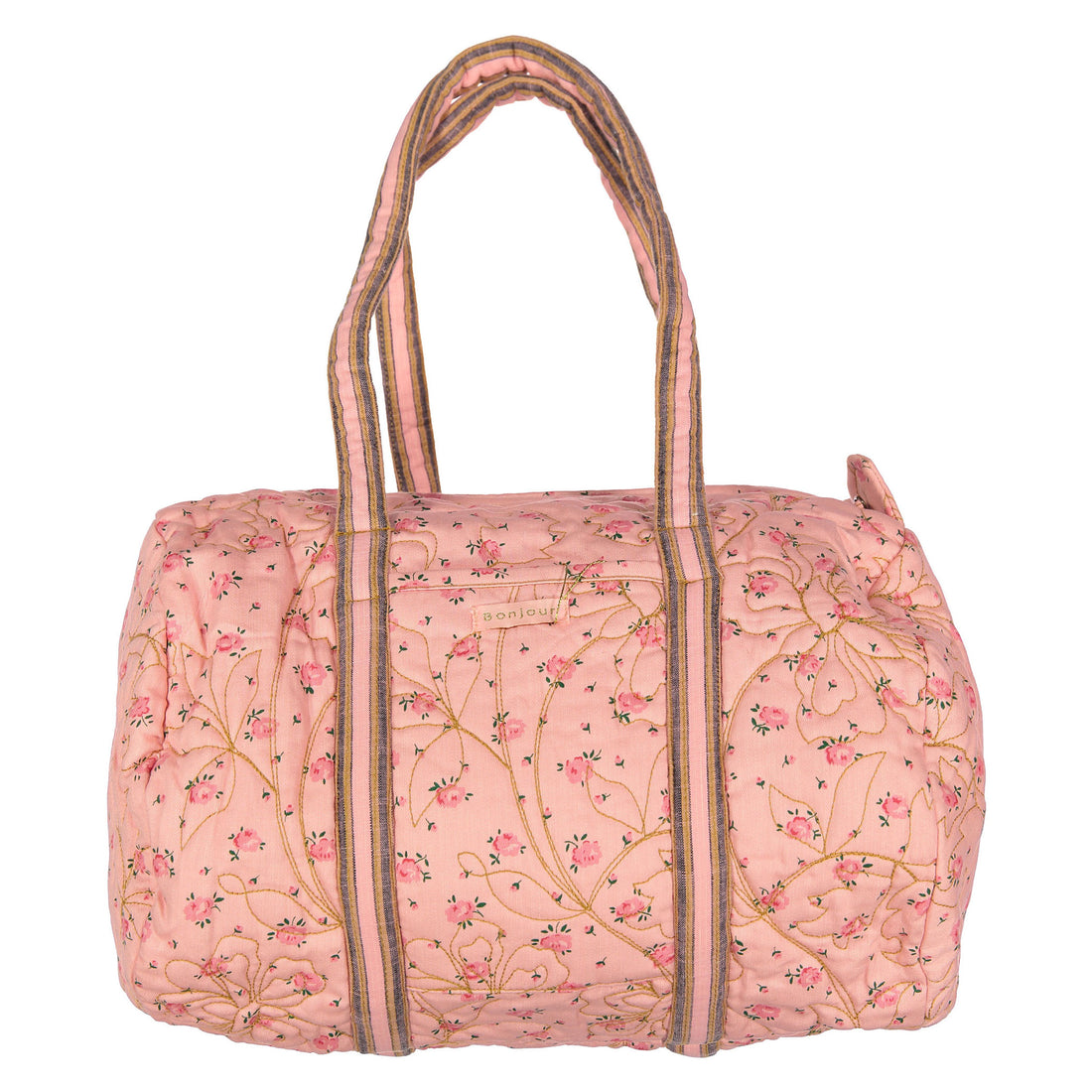 Bonjour Rosa Bloom Print Denim Bowling Bag