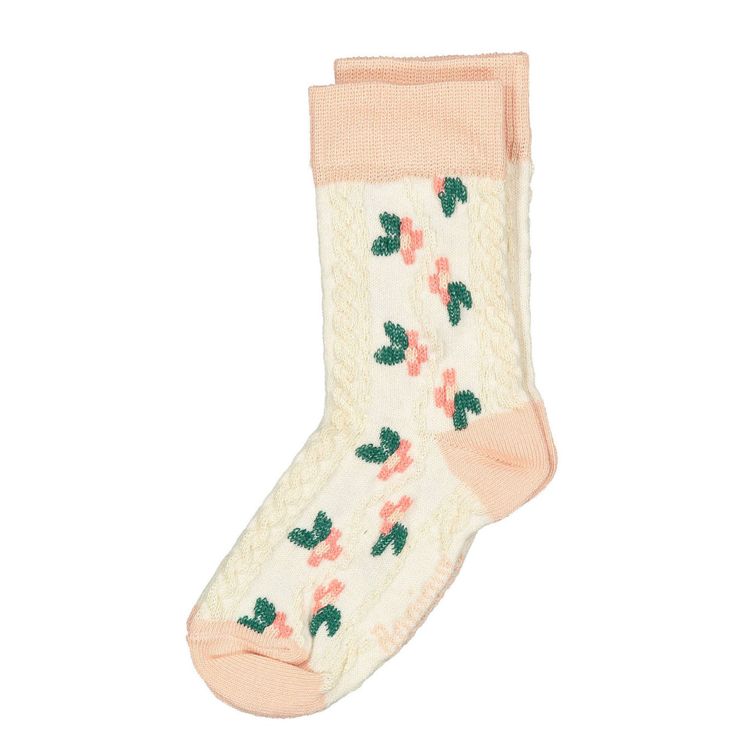 Bonjour Nude Pink Farandole Flowers Socks