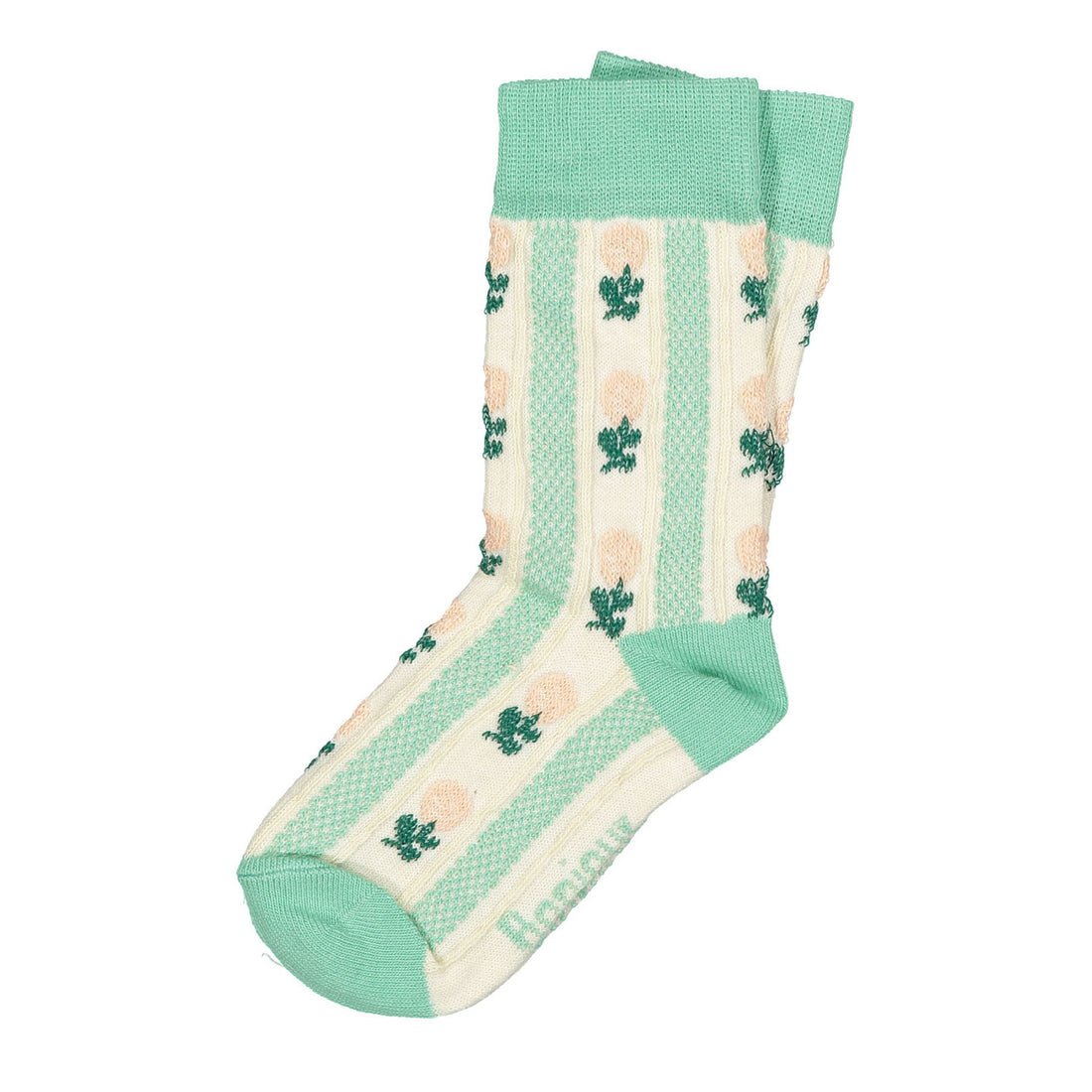 Bonjour Turquoise Blue Stripes Socks