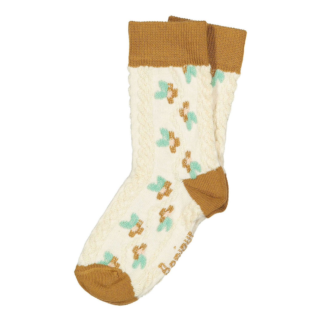 Bonjour Brown Farandole Flowers Socks