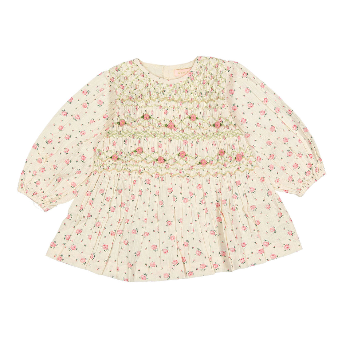Bonjour Rosa Bloom Print Crepe Handsmock Blouse – Ladida