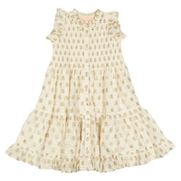 Bonjour Ecru Chanderi Ibiza Dress