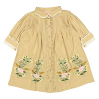 Bonjour Solid Straw Cotton Slub Tunique