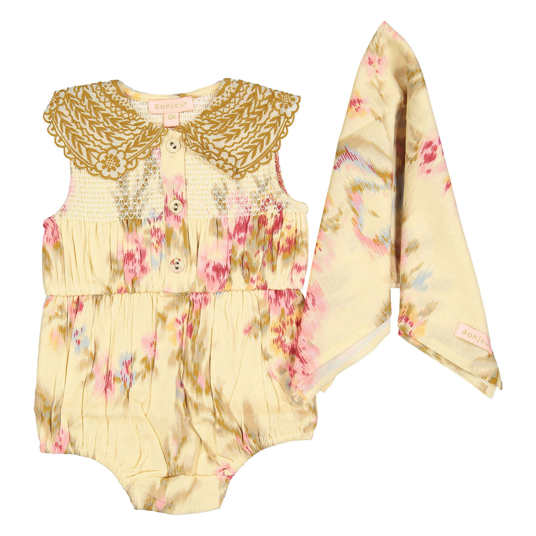 Bonjour Antoinette Print Crepe Romper