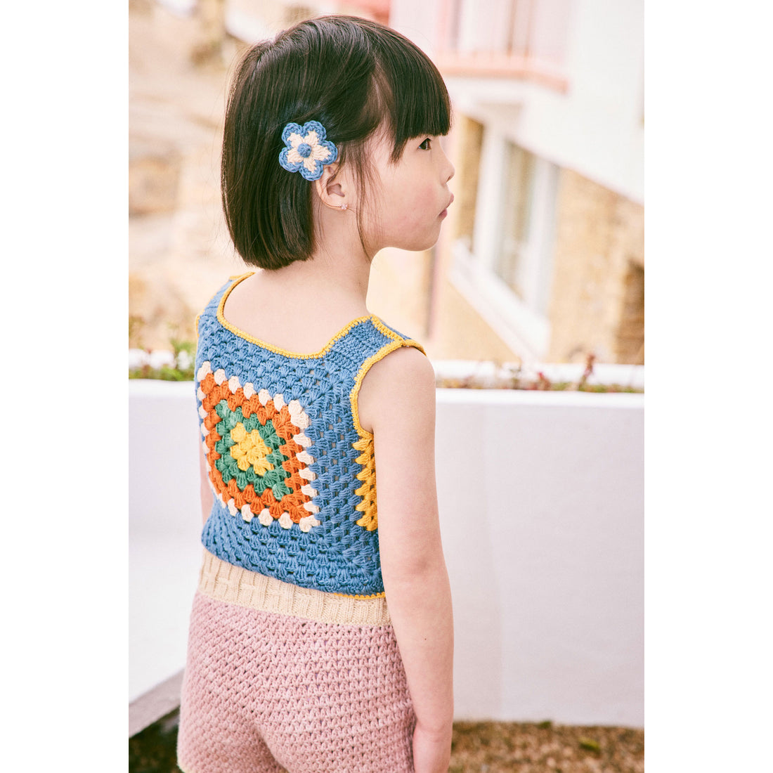 Misha and Puff Bisque Medium Flower Clip Set
