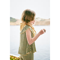 Misha and Puff String/Lawn Pinking Tiles Mira Top