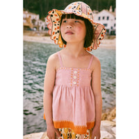 Misha and Puff Frangipani Polka-Stripe Holiday Sunhat